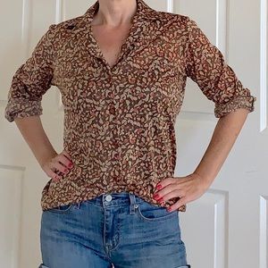 *SOLD* Vintage 70s Graff Californiawear Vine Print Blouse